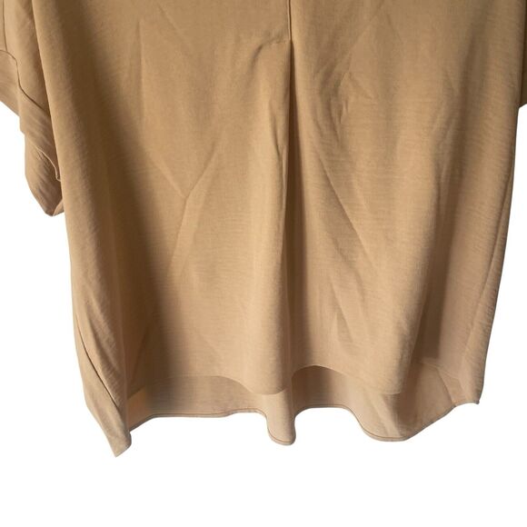 Maison‎ d'Amelie Paris Women's Size XL Beige Minimalist Tunic Blouse - Picture 3 of 10